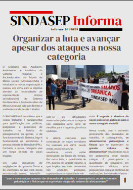 Primeira página do informe